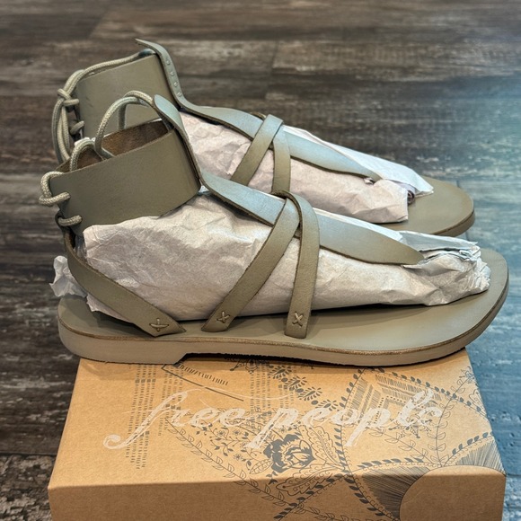 Free People Vacation Day Wrap Sky Gladiator Sandals Size 41 EU Lace Up Beach NEW - Picture 8 of 12